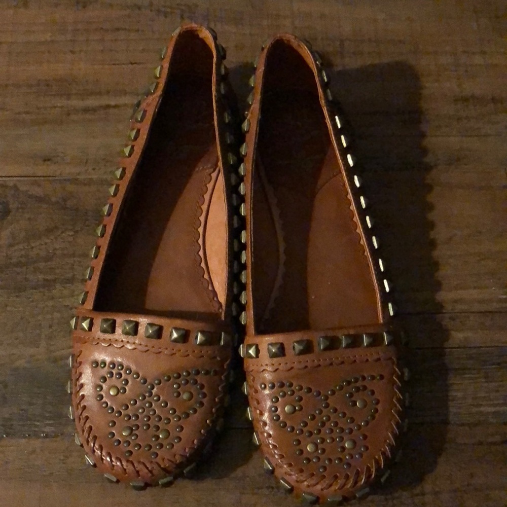 Studded loafer flats